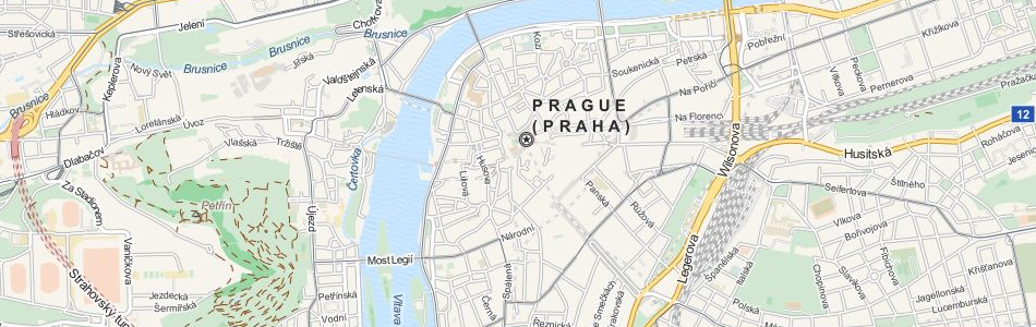 Map of Czech Republic in ExpertGPS GPS Mapping Software