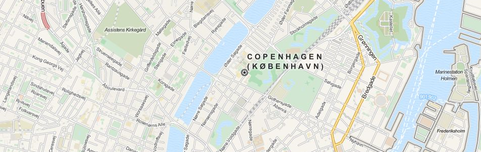 Map of Denmark in ExpertGPS GPS Mapping Software