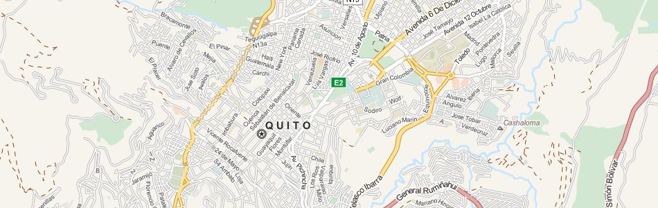 Map of Ecuador in ExpertGPS GPS Mapping Software
