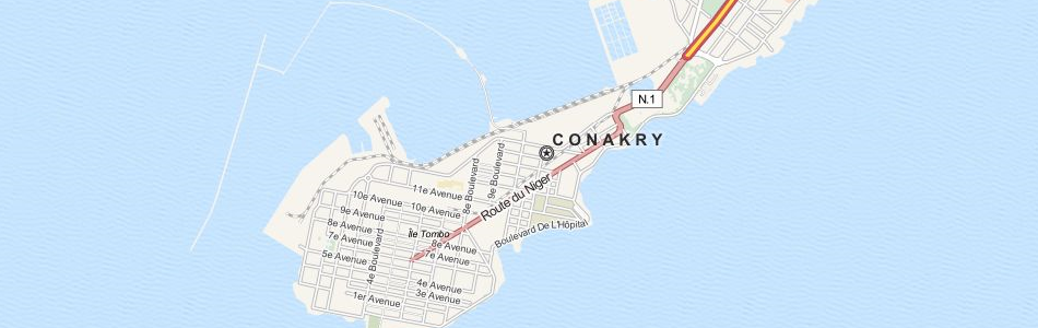 Map of Guinea in ExpertGPS GPS Mapping Software