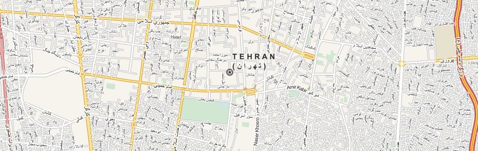 Map of Iran in ExpertGPS GPS Mapping Software