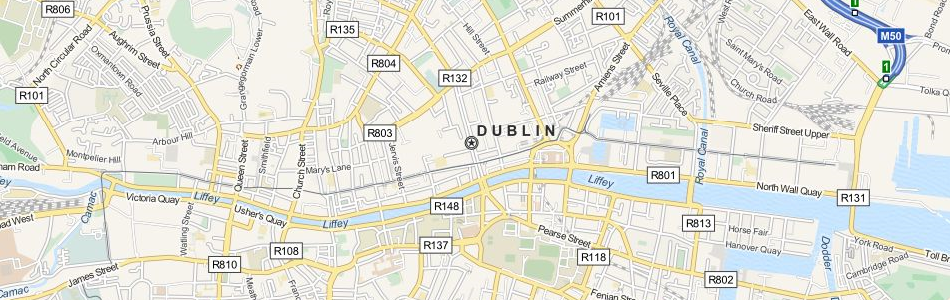 Map of Ireland in ExpertGPS GPS Mapping Software