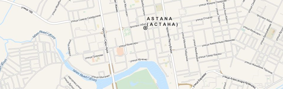 Map of Kazakhstan in ExpertGPS GPS Mapping Software