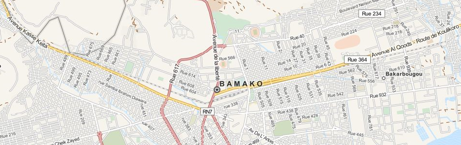 Map of Mali in ExpertGPS GPS Mapping Software