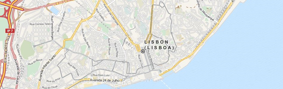 Map of Portugal in ExpertGPS GPS Mapping Software