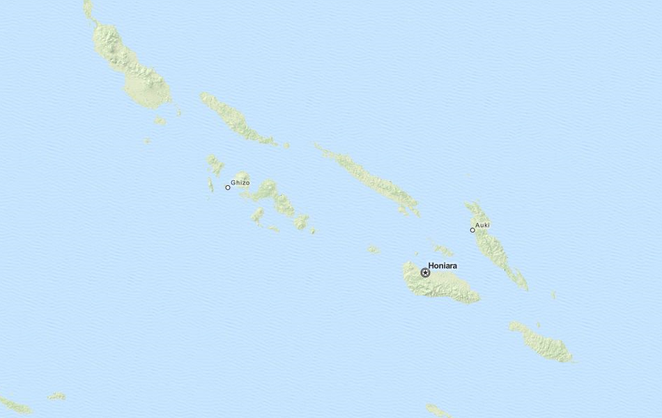 Map of Solomon Islands in ExpertGPS GPS Mapping Software