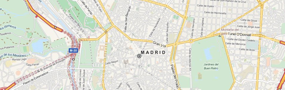 Map of Spain in ExpertGPS GPS Mapping Software