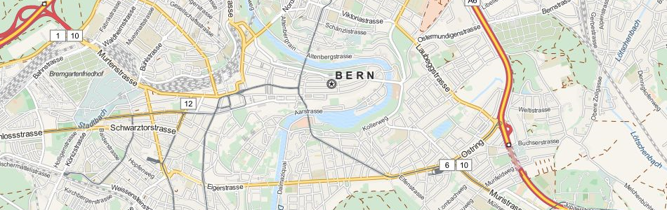 Map of Switzerland in ExpertGPS GPS Mapping Software