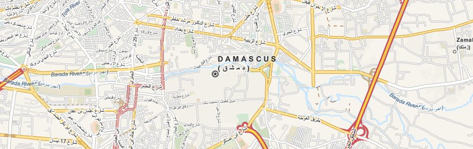 Map of Syria in ExpertGPS GPS Mapping Software