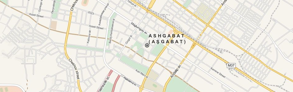 Map of Turkmenistan in ExpertGPS GPS Mapping Software