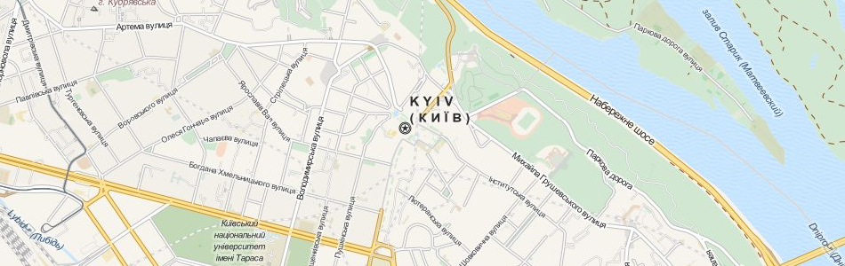 Map of Ukraine in ExpertGPS GPS Mapping Software
